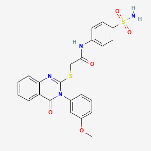 molecular formula C23H20N4O5S2 B7479175 2-[3-(3-methoxyphenyl)-4-oxoquinazolin-2-yl]sulfanyl-N-(4-sulfamoylphenyl)acetamide 