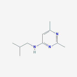 molecular formula C10H17N3 B7479195 2,6-dimethyl-N-(2-methylpropyl)pyrimidin-4-amine 
