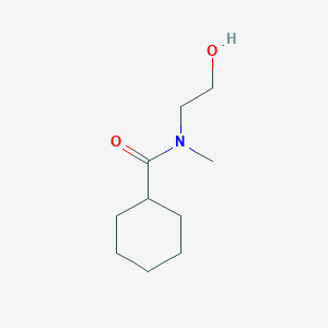 molecular formula C10H19NO2 B7479203 N-(2-hydroxyethyl)-N-methylcyclohexanecarboxamide 