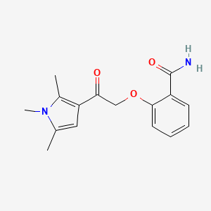 molecular formula C16H18N2O3 B7479240 2-[2-Oxo-2-(1,2,5-trimethylpyrrol-3-yl)ethoxy]benzamide 