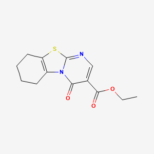 molecular formula C13H14N2O3S B7479314 Ethyl 4-oxo-6,7,8,9-tetrahydropyrimido[2,1-b][1,3]benzothiazole-3-carboxylate 