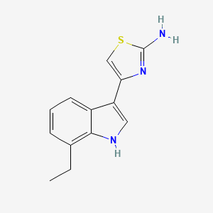 molecular formula C13H13N3S B7479344 4-(7-ethyl-1H-indol-3-yl)-1,3-thiazol-2-amine 