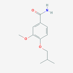 molecular formula C12H17NO3 B7479378 3-Methoxy-4-(2-methylpropoxy)benzamide 