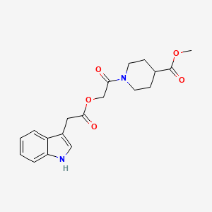 molecular formula C19H22N2O5 B7479411 methyl 1-[2-[2-(1H-indol-3-yl)acetyl]oxyacetyl]piperidine-4-carboxylate 