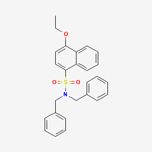 molecular formula C26H25NO3S B7479439 N,N-dibenzyl-4-ethoxynaphthalene-1-sulfonamide 