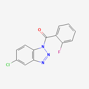 molecular formula C13H7ClFN3O B7479441 (5-Chlorobenzotriazol-1-yl)-(2-fluorophenyl)methanone 