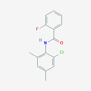 molecular formula C15H13ClFNO B7479442 N-(2-chloro-4,6-dimethylphenyl)-2-fluorobenzamide 
