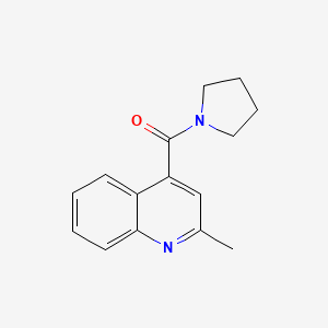 molecular formula C15H16N2O B7479495 2-Methyl-4-(pyrrolidine-1-carbonyl)quinoline 