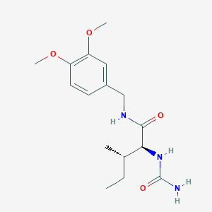 molecular formula C16H25N3O4 B7479572 (2S,3S)-2-(carbamoylamino)-N-[(3,4-dimethoxyphenyl)methyl]-3-methylpentanamide 