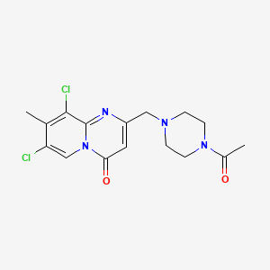 molecular formula C16H18Cl2N4O2 B7479585 2-[(4-Acetylpiperazin-1-yl)methyl]-7,9-dichloro-8-methylpyrido[1,2-a]pyrimidin-4-one 
