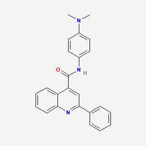 molecular formula C24H21N3O B7479599 N-[4-(dimethylamino)phenyl]-2-phenylquinoline-4-carboxamide 