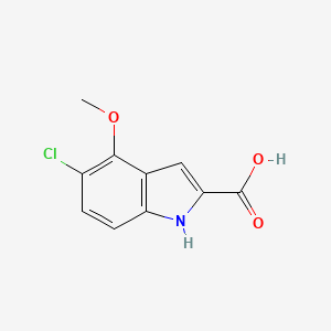 molecular formula C10H8ClNO3 B7479622 5-chloro-4-methoxy-1H-indole-2-carboxylic acid 