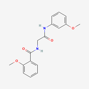 molecular formula C17H18N2O4 B7479649 2-methoxy-N-[2-(3-methoxyanilino)-2-oxoethyl]benzamide 