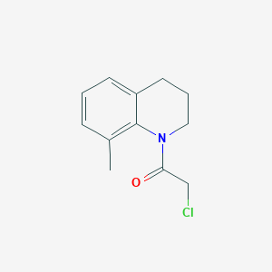 molecular formula C12H14ClNO B7479691 2-chloro-1-(8-methyl-3,4-dihydro-2H-quinolin-1-yl)ethanone 