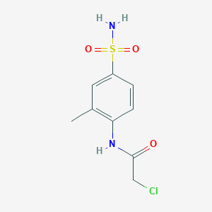 molecular formula C9H11ClN2O3S B7479718 2-Chloro-N-(2-methyl-4-sulphamoylphenyl)-acetamide 