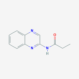 molecular formula C11H11N3O B7479727 N-quinoxalin-2-ylpropanamide 