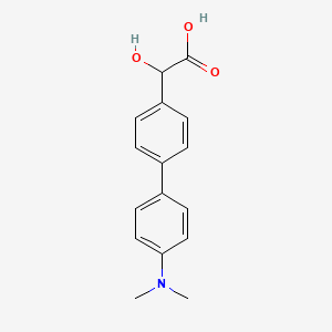 molecular formula C16H17NO3 B7479734 2-[4-[4-(Dimethylamino)phenyl]phenyl]-2-hydroxyacetic acid 