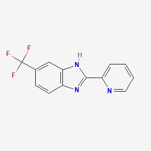 molecular formula C13H8F3N3 B7479751 2-(Pyridin-2-yl)-6-(trifluoromethyl)-1H-benzo[d]imidazole 