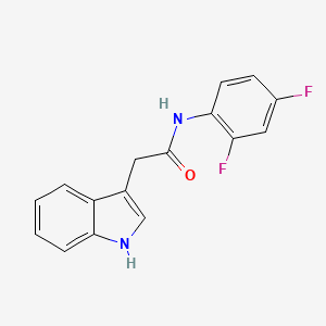 molecular formula C16H12F2N2O B7479784 N-(2,4-difluorophenyl)-2-(1H-indol-3-yl)acetamide 