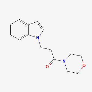 molecular formula C15H18N2O2 B7479787 3-Indol-1-yl-1-morpholin-4-ylpropan-1-one 