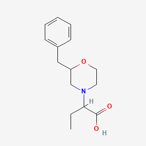 molecular formula C15H21NO3 B7479800 2-(2-Benzylmorpholin-4-yl)butanoic acid 