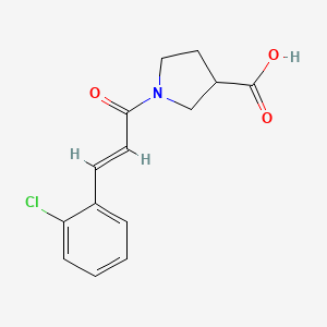 1-[(E)-3-(2-chlorophenyl)prop-2-enoyl]pyrrolidine-3-carboxylic acid