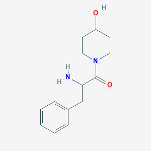 molecular formula C14H20N2O2 B7479811 2-Amino-1-(4-hydroxypiperidin-1-yl)-3-phenylpropan-1-one 