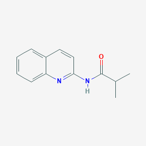 molecular formula C13H14N2O B7479822 2-methyl-N-quinolin-2-ylpropanamide 