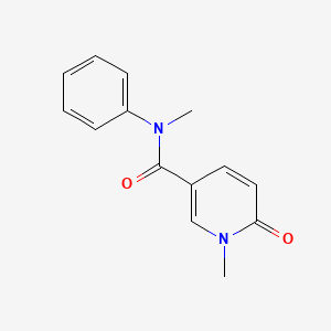 molecular formula C14H14N2O2 B7479826 N,1-dimethyl-6-oxo-N-phenylpyridine-3-carboxamide 