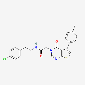 molecular formula C23H20ClN3O2S B7479910 N-[2-(4-chlorophenyl)ethyl]-2-[5-(4-methylphenyl)-4-oxothieno[2,3-d]pyrimidin-3-yl]acetamide 