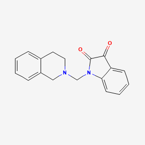 molecular formula C18H16N2O2 B7479915 1-(3,4-Dihydro-1H-isoquinolin-2-ylmethyl)-1H-indole-2,3-dione 