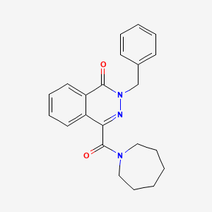 molecular formula C22H23N3O2 B7479925 4-(Azepane-1-carbonyl)-2-benzylphthalazin-1-one 