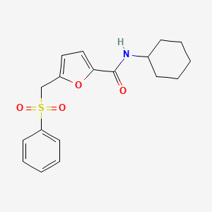 5-(benzenesulfonylmethyl)-N-cyclohexylfuran-2-carboxamide