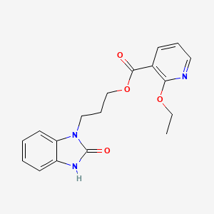 molecular formula C18H19N3O4 B7479970 3-(2-oxo-3H-benzimidazol-1-yl)propyl 2-ethoxypyridine-3-carboxylate 