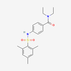 molecular formula C20H26N2O3S B7479978 N,N-diethyl-4-[(2,4,6-trimethylphenyl)sulfonylamino]benzamide 