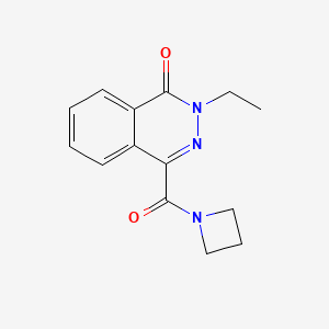 molecular formula C14H15N3O2 B7479984 4-(Azetidine-1-carbonyl)-2-ethylphthalazin-1-one 