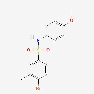 molecular formula C14H14BrNO3S B7480008 4-bromo-N-(4-methoxyphenyl)-3-methylbenzenesulfonamide 