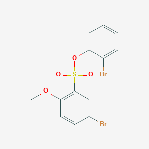 molecular formula C13H10Br2O4S B7480019 (2-Bromophenyl) 5-bromo-2-methoxybenzenesulfonate 