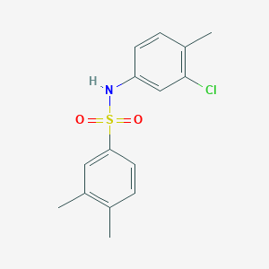 molecular formula C15H16ClNO2S B7480027 N-(3-chloro-4-methylphenyl)-3,4-dimethylbenzenesulfonamide 