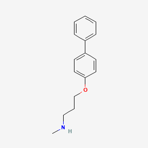 molecular formula C16H19NO B7480029 N-methyl-3-(4-phenylphenoxy)propan-1-amine 