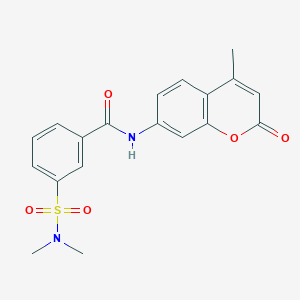 molecular formula C19H18N2O5S B7480044 3-(dimethylsulfamoyl)-N-(4-methyl-2-oxochromen-7-yl)benzamide 