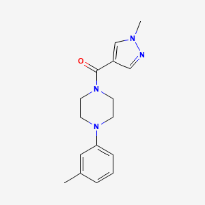 [4-(3-Methylphenyl)piperazin-1-yl]-(1-methylpyrazol-4-yl)methanone