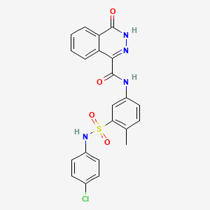 molecular formula C22H17ClN4O4S B7480059 N-[3-[(4-chlorophenyl)sulfamoyl]-4-methylphenyl]-4-oxo-3H-phthalazine-1-carboxamide 
