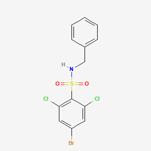 molecular formula C13H10BrCl2NO2S B7480072 N-benzyl-4-bromo-2,6-dichlorobenzenesulfonamide 