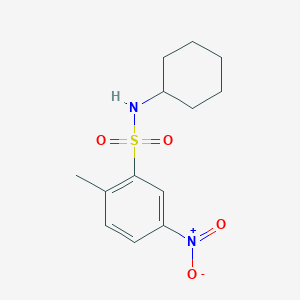 molecular formula C13H18N2O4S B7480074 N-cyclohexyl-2-methyl-5-nitrobenzenesulfonamide 