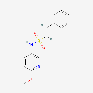molecular formula C14H14N2O3S B7480085 N-(6-methoxypyridin-3-yl)-2-phenylethene-1-sulfonamide 