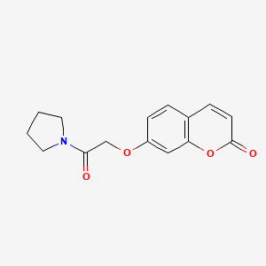 molecular formula C15H15NO4 B7480095 7-(2-Oxo-2-pyrrolidin-1-ylethoxy)chromen-2-one 