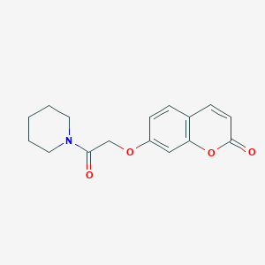 molecular formula C16H17NO4 B7480098 7-(2-Oxo-2-piperidin-1-ylethoxy)chromen-2-one 