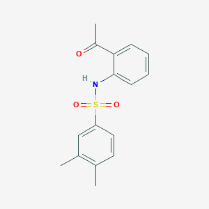 molecular formula C16H17NO3S B7480113 N-(2-acetylphenyl)-3,4-dimethylbenzenesulfonamide 