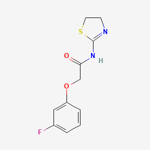 molecular formula C11H11FN2O2S B7480119 N-(4,5-dihydro-1,3-thiazol-2-yl)-2-(3-fluorophenoxy)acetamide 